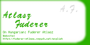 atlasz fuderer business card